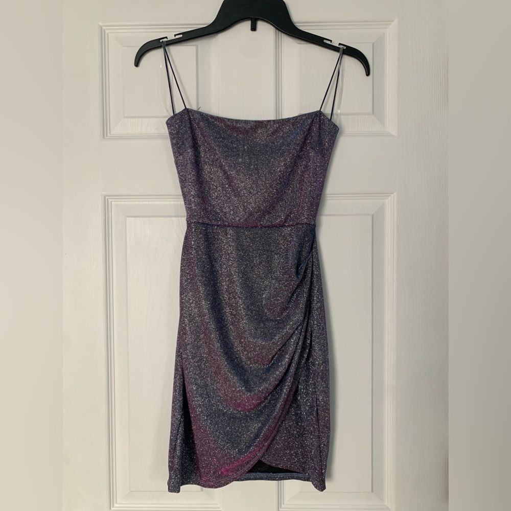 Windsor NWT Purple Glitter Bodycon Mini Dress | Size S